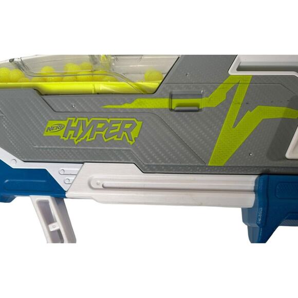 Nerf Hyper Siege-50 Pump-Action Toy Gun Blaster & 2 Reload Canister w/Rounds - Picture 4 of 12